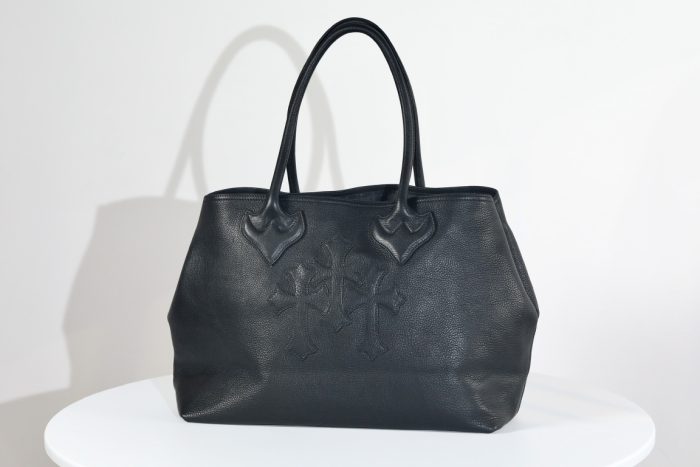 クロムハーツ CHROME HEARTS Tote 3セメタリー スナップ レザートートバッグ