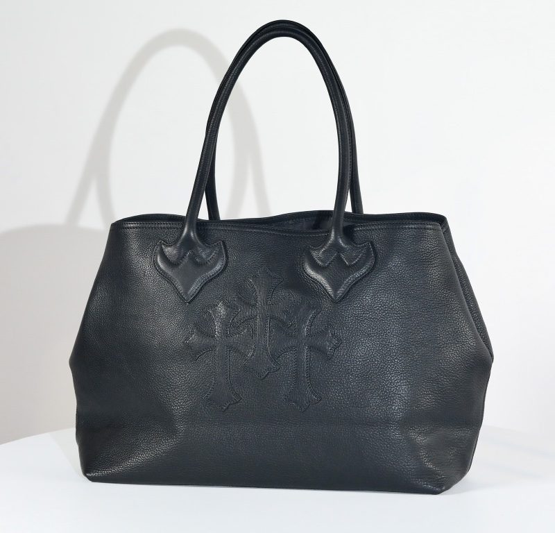 クロムハーツ CHROME HEARTS Tote 3セメタリー スナップ レザートートバッグ