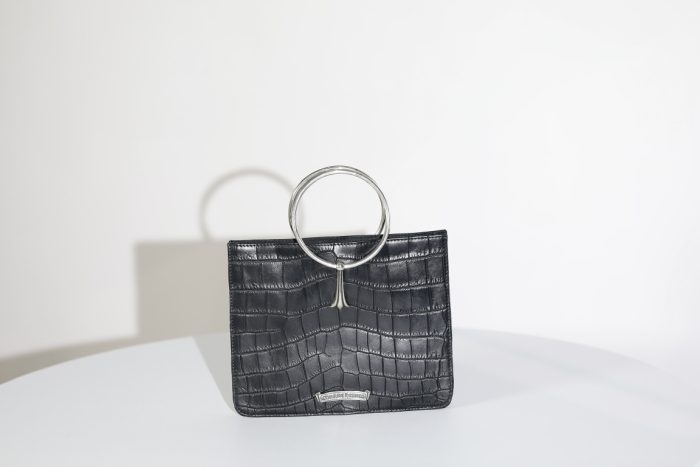 クロムハーツ Handbag クロコダイルレザー シルバーリング ハンドバッグ
