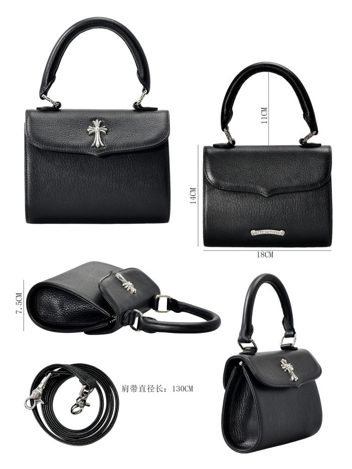 クロムハーツ CHROME HEARTS DOC ADAMS スモール CHクロス装飾 2WAYショルダー＆ハンドバッグ - 画像 (8)