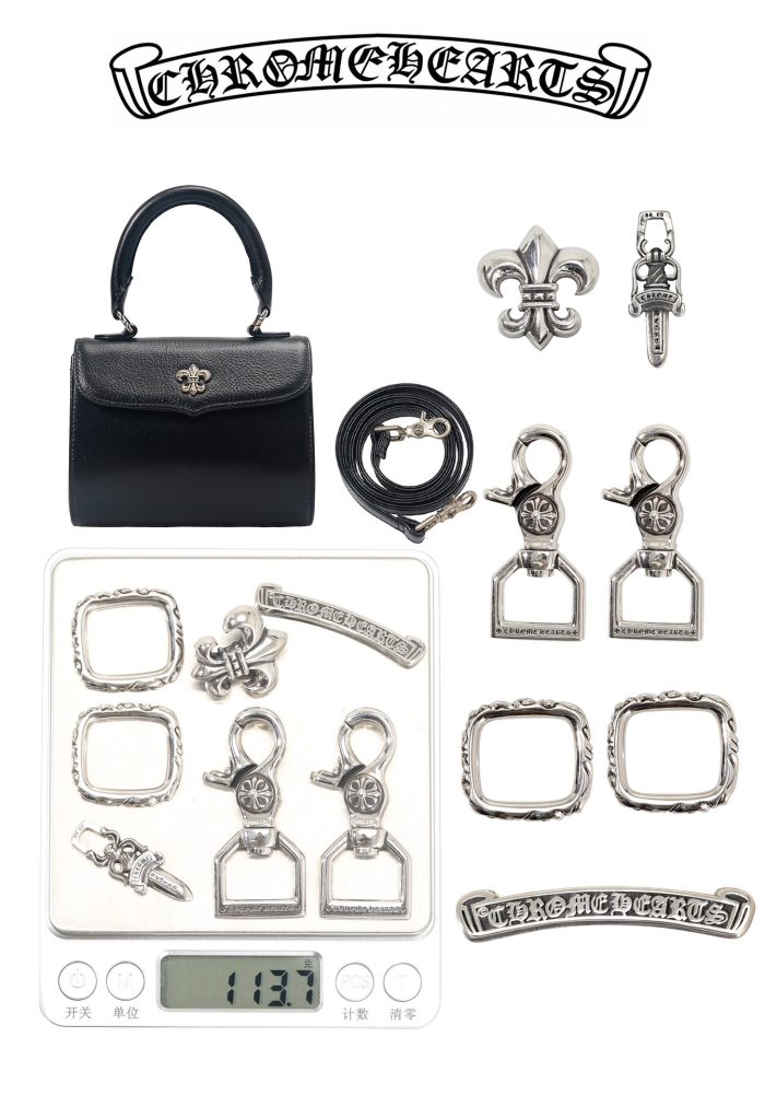 クロムハーツ CHROME HEARTS DOC ADAMS スモール BSフレア装飾 2WAYショルダー＆ハンドバッグ - 画像 (7)
