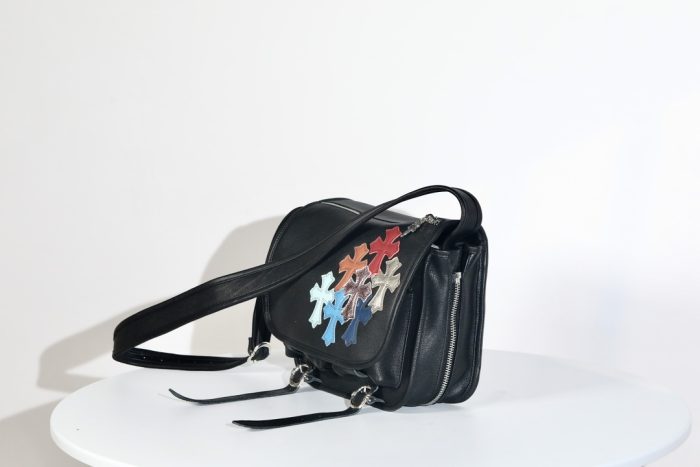 クロムハーツ Soft shoulder-Tiny/B スモール マルチCHクロス ソフト ブラック メッセンジャー ショルダーバッグ - 画像 (3)