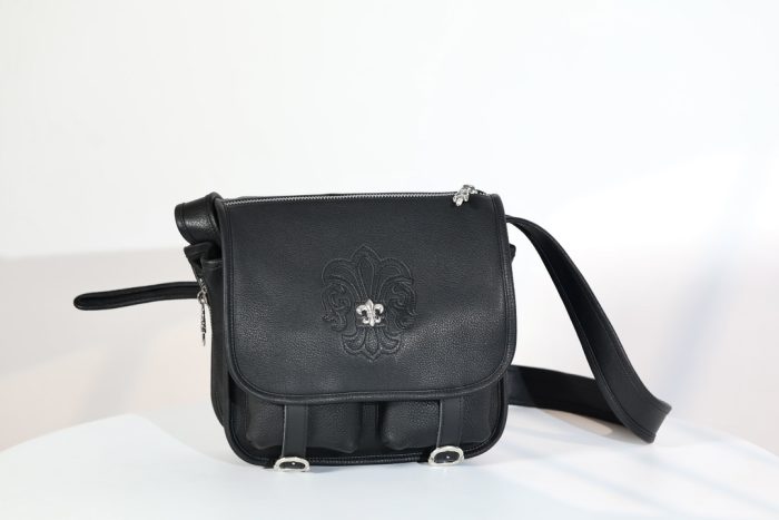 クロムハーツ Soft shoulder-Tiny/B スモール BSフレア ソフト ブラック メッセンジャー ショルダーバッグ