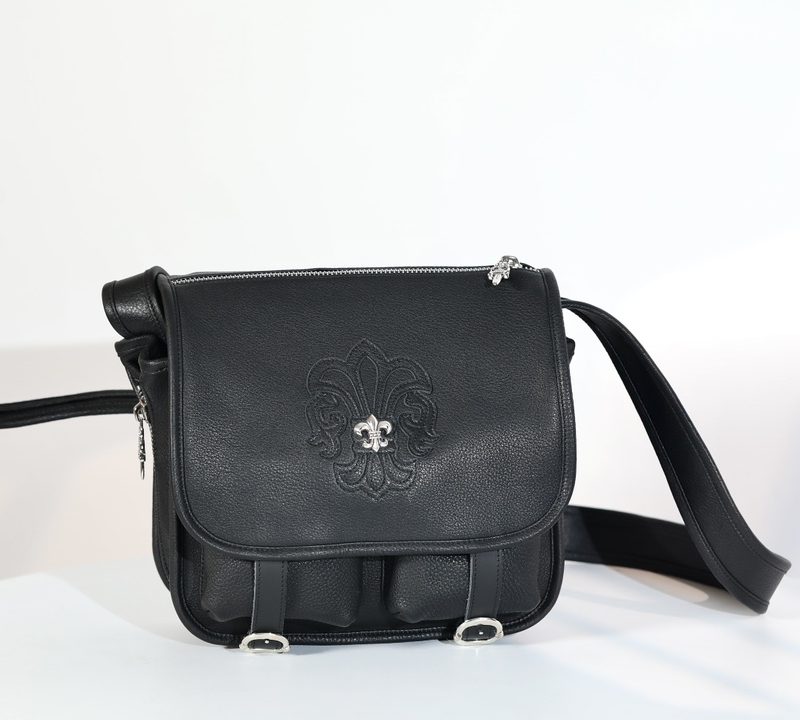 クロムハーツ Soft shoulder-Tiny/B スモール BSフレア ソフト ブラック メッセンジャー ショルダーバッグ
