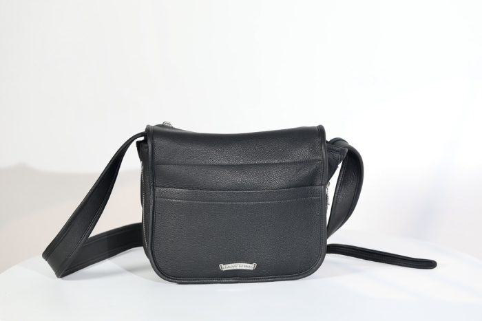 クロムハーツ Soft shoulder-Tiny/B スモール BSフレア ソフト ブラック メッセンジャー ショルダーバッグ - 画像 (4)