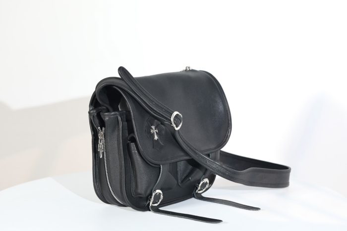 クロムハーツ Soft shoulder-Tiny/B スモール CHクロス ソフト ブラック メッセンジャー ショルダーバッグ - 画像 (2)