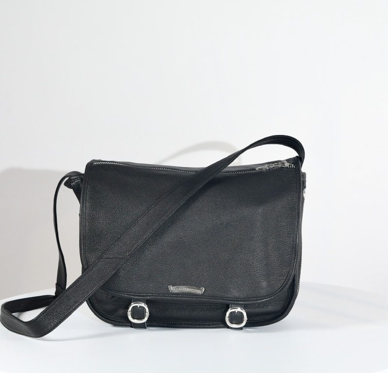 クロムハーツ Gunslinger bag ソフト ブラック ショルダー メッセンジャー バッグ ショルダーバッグ