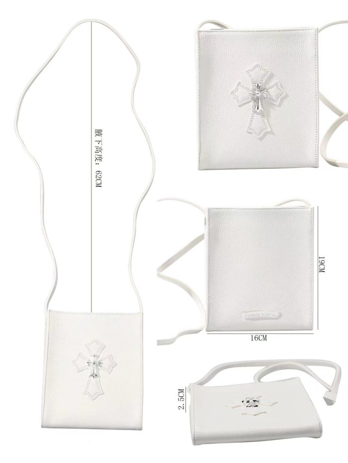 クロムハーツ Square pocket bag スクエアポケット CHクロス ホワイト ショルダーバッグ - 画像 (7)