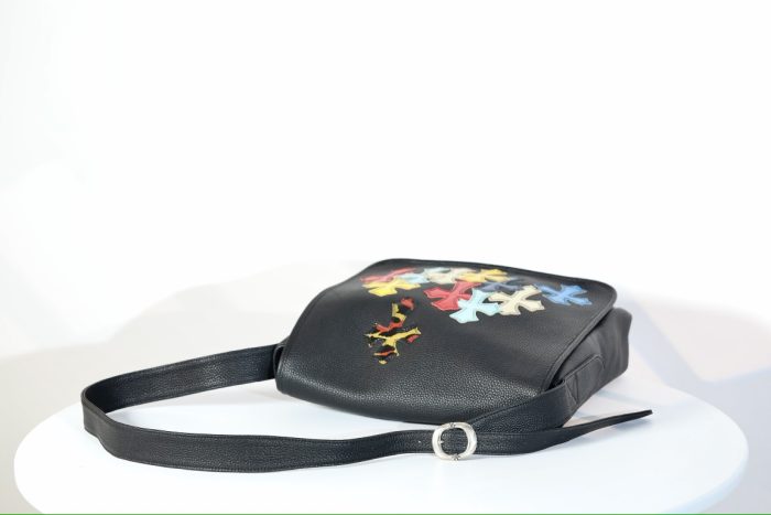 クロムハーツ CHROME HEARTS メールバッグ マルチカラー レザーパッチ装飾 ショルダーバッグ - 画像 (5)