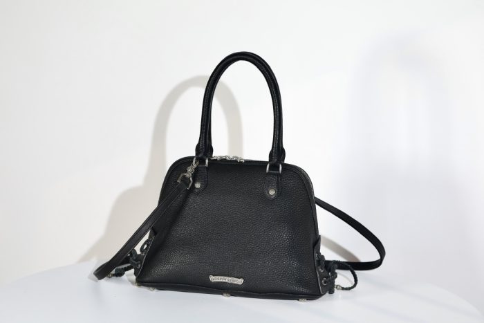 クロムハーツ MO DEAN スラウチーバッグ ブラックレザー ハンドバッグ シルバー金具 ユニセックスデザイン - 画像 (4)