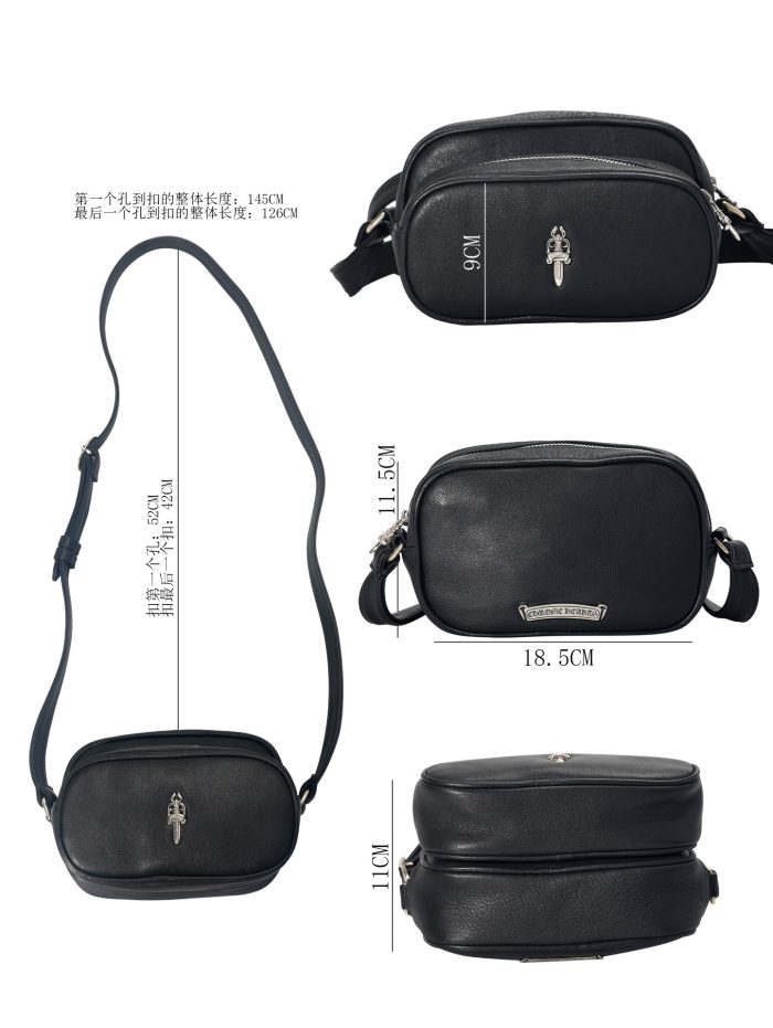 クロムハーツ Chrome Hearts ダガー装飾 バレットバッグ 高級レザー使用 ショルダーバッグ - 画像 (8)